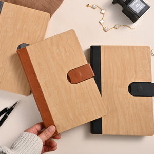 Gran oferta 2025, planificador de tapa dura de grano de madera con cierre magnético para negociación de negocios inmobiliarios de lujo - Product Image 4