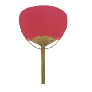 Ventaglio a mano semplice colorato stile giapponese fatto a mano di bambù rotondo Paddle Fan per la promozione e l'evento