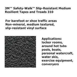 3M 310 Non mineral Anti-Slip Safety Walk Tape Medium Resist Slipping   Falling Resistant General Purpose Black