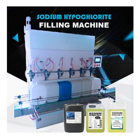 Machine de remplissage de bouteilles pour hypochlorite de sodium / qualité industrielle / eau de Javel / liquide acide