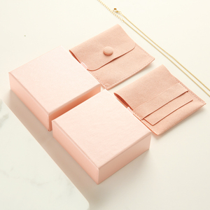 Custom Drawer Paper Jewelry <b>Box</b> with Microfiber Suede Pouch for <b>Bracelet</b> Necklace Gift Packaging - Product Image 5