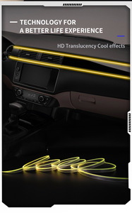 Tira de Luz LED Flexible de Neón con Control por Voz, Puerto USB para Ambiente Interior de Auto, Universal - Product Image 3