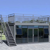 Maison préfabriquée modulaire personnalisable de 20 pieds ou 40 pieds, simple, à deux étages, en conteneur, mobile, petite maison préfabriquée, bungalow préfabriqué
