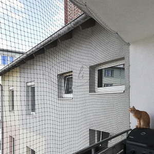 Filo <span class=keywords><strong>di</strong></span> acciaio anti-uv rinforzato esterno nero gatto <span class=keywords><strong>rete</strong></span> protettiva finestra balcone <span class=keywords><strong>per</strong></span> gatti - Product Image 3