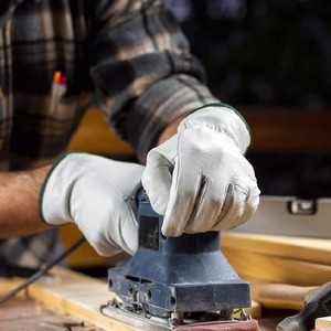 Premium Custom Logo Half Finger Non-Slip Breathable Safety Leather <b>Work</b> <b>Gloves</b> Low Price Unisex Outdoor Tasks - Product Image 2