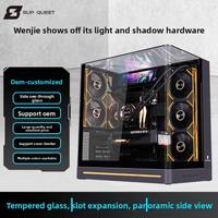 Boîtier PC Gaming Panoramique Wenjie Plus Standard Edition ATX en Métal avec Panneau Latéral Transparent – En Stock
