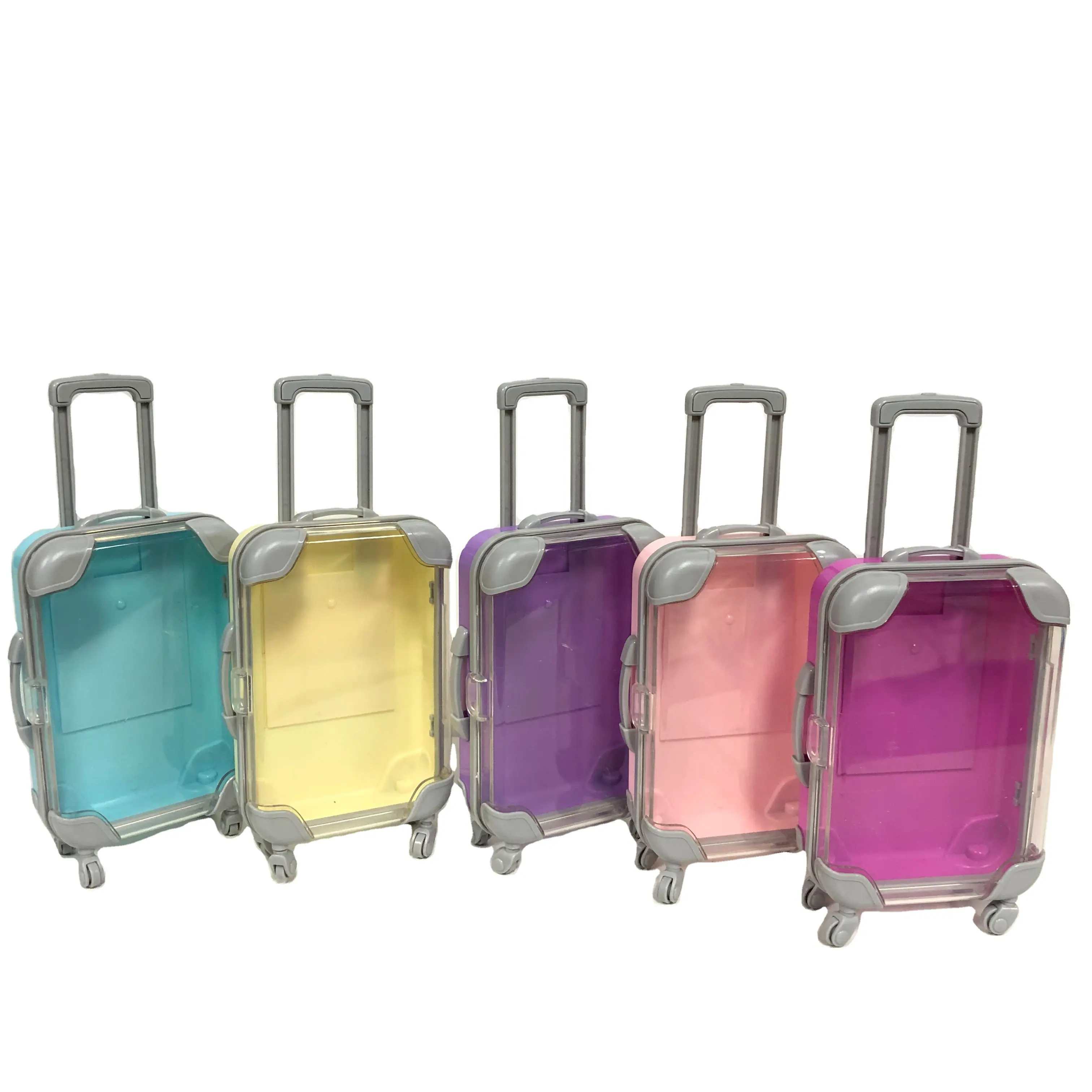 2023 Hot Seller Neuankömmlinge Mini Suitcase Package Box Verpackung Key Chain Candy Kunststoff Geschenk boxen für Kinder