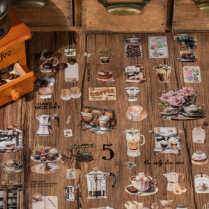 Retro đôi trong suốt Cẩm Nang Vật liệu trang trí 20 cái/gói cuốn Sách Sticker thú cưng đầu xuân - Product Image 4