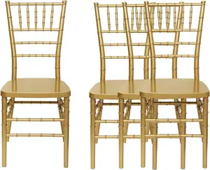 Deluxe sürümü chiavari tiffany toptan düğün olaylar altın plastik reçine chivari sandalyeler
