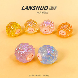 Lanshuo <b>Cartoon</b> Sheep Resin Charms For DIY Jewelry Keychains Unisex Gift Accessory - Product Image 5