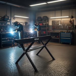 Table de travail de soudage XPOtool 30x20 pouces en acier, pliable, hauteur réglable, positionneur pour soudage - Product Image 2