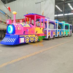 Train électrique sans rail pour enfants, à batterie, pour parcs d'attractions, centres commerciaux et parcs touristiques, à vendre - Product Image 2