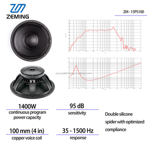 Altavoz PA de 15 Pulgadas y 1400W de Alta Potencia, Woofer de Aluminio, <span class=keywords><strong>Subwoofer</strong></span> Potente para Sonido Envolvente, Espectáculos en Vivo y Audio de Escenario - Product Image 2