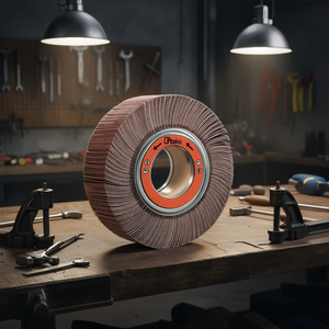 Meule abrasive à lamelles en tissu corindon 200x50x54 mm avec trou, grain 240 - Product Image 3