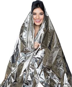 Couverture de survie pliable 210x160cm pour premiers secours, survie et sauvetage, couverture thermique d'urgence pour garder au chaud - Product Image 4