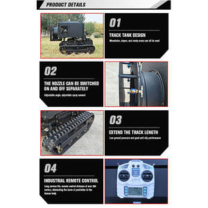 Tondeuse à gazon sans fil à télécommande commerciale CE, 4 temps, pulvérisateur, autopropulsée, machine à désherber en <span class=keywords><strong>pente</strong></span>, alimentée à l'essence, pour le bricolage - Product Image 6