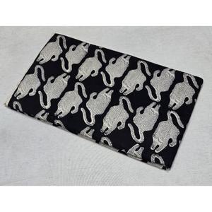 Tissu en coton imprimé chat noir et blanc, motif animalier, textile pour accessoires de mode, sacs, portefeuilles, largeur 43/44 pouces - Product Image 5