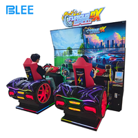 Simulateur de course à pièces BLEE, quatre écrans de 55 pouces, jeu de course d'arcade pour deux joueurs, machines de jeu pour parc d'attractions