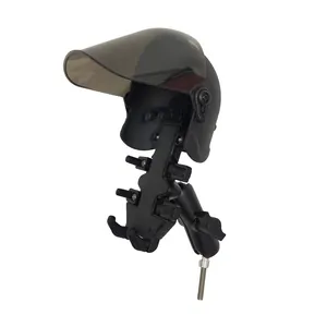 Montaje de bola de espejo 1 'M8 soporte giratorio navegación rider casco paraguas mano sombrilla sombrero motocicleta teléfono soporte inclinación para ram