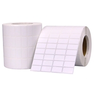Étiquette d'expédition thermique adhésive de taille personnalisée rouleau de papier autocollant d'étiquette de code à barres de transfert vierge
