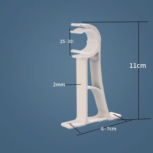 Supports de <span class=keywords><strong>tringle</strong></span> à rideau simples en aluminium modernes, accessoires de maison en métal durables avec installation facile, design écologique - Product Image 2