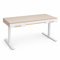 Bureau en bois moderne avec tiroirs, hauteur réglable, bureau de maison avec rangement pour salle de classe ou studio