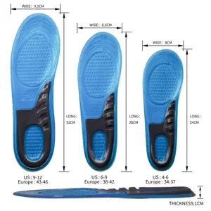 Silicone Non-Slip Gel Giày thể thao lót mềm TPE dụng cụ chỉnh hình Foot Pads với xoa bóp hiệu ứng khác lót
