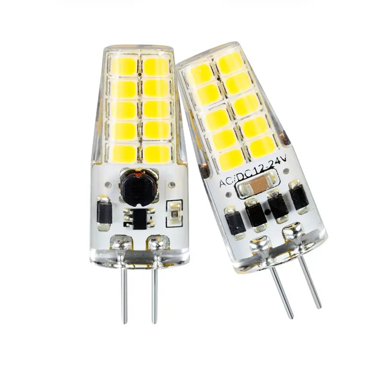 LED Bulb Silicone G4 Mini bulb AC/DC12V DC12V 2W 2.5W COB SMD LED Dimmable Lamp replace 20W Halogen Spotlight Chandelier