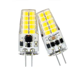 لمبة LED سيليكون G4 Mini Bulb AC/DC12V DC12V 2W 2.5W COB SMD LED, مصباح قابل للتعتيم استبدال 20W ثريا من الهالوجين