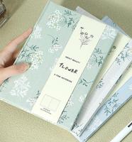 Carnet personnalisé A5 en tissu à couverture rigide Nouveau design Journal de fleurs imprimées Papeterie promotionnelle et fournitures scolaires