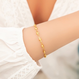 Pulsera de Acero Inoxidable para Mujer Zoryn, Chapado en Oro Real de 18K, Diseño de Cadena con Eslabones, Estilo Moderno INS, para Aniversario - Product Image 3