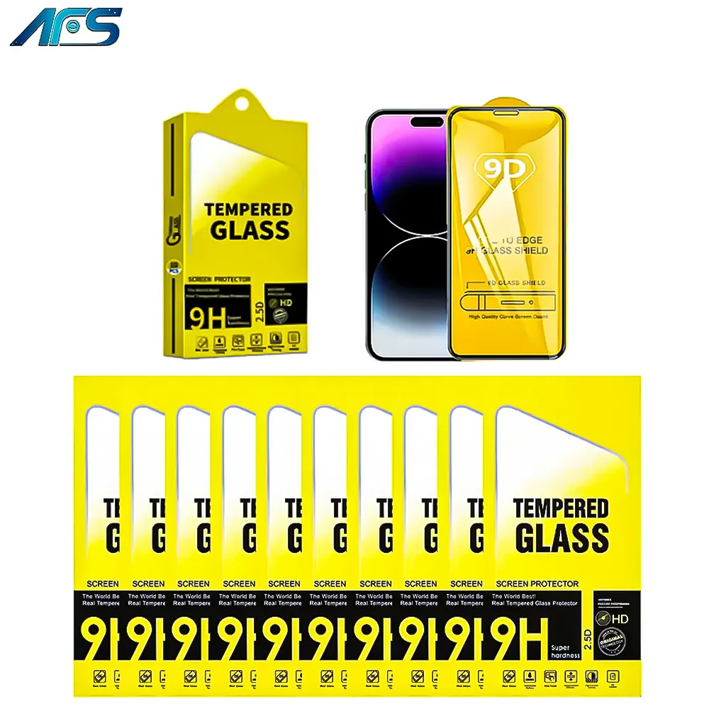 9H High clear Anti-scratch 0.33mm 9D Screen Protector for iPhone 11 12 13 14 Pro Max 9D tempered glass for various model