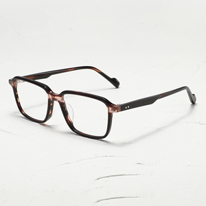 Rectangle Full-Rim Acetate <b>Eyeglasses</b> <b>Frame</b> Solid Color Anti-UV & Anti-Blue Light Reading Glasses for Adults Unisex Daily Wear - Product Image 4