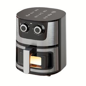 Friteuse à air numérique moderne carrée en acier inoxydable, grande capacité, intelligente, automatique, électrique, à vapeur, sans huile - Product Image 1