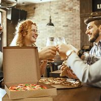 Boîtes à pizza en papier kraft de haute qualité APP 12x12x1,9 pouces pour pizzas maison, gâteaux, biscuits et travaux manuels
