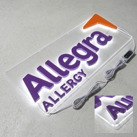 Panneau d'enseigne de bureau d'entreprise, panneau extérieur d'usine, enseigne personnalisée en acier inoxydable, enseigne commerciale, logo mural, lettres rétroéclairées par LED