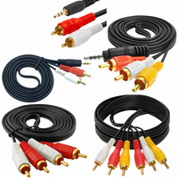 Câbles audio RCA HIFI 1,5 m 3 m, câbles 3,5 mm mâle vers mâle 2RCA 3RCA AUX, câble RCA pour home cinéma, DVD, casque