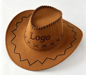 Chapeau <span class=keywords><strong>de</strong></span> <span class=keywords><strong>cowboy</strong></span> rétro occidental unisexe ajustable en gros pour adulte, chapeau <span class=keywords><strong>de</strong></span> soleil personnalisé en daim à large bord, chapeau d'été pour l'extérieur et la randonnée - Product Image 3