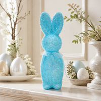 Oster-Themen-Kollektion Deko Künstlicher Blauer Hase Kaninchen-Dekoration Produkt für Tisch Feiertagslieferant Großhandel