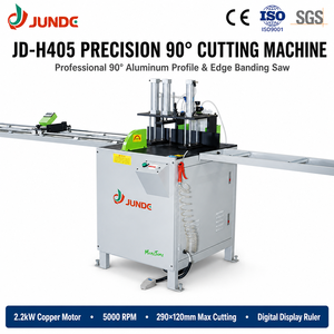 Machine de découpe de précision à 90 degrés JUNDE 2200W 380V 220V, scie à chants pour profilés aluminium avec affichage numérique et règle - Product Image 3