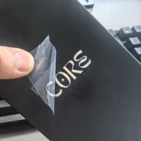 Autocollant 3D en métal transparent imprimé de logo personnalisé transfert UV Autocollant auto-adhésif de luxe en nickel doré