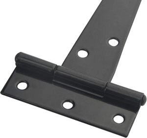 บานพับเหล็กแบบ T-Strap สำหรับประตูโรงนาและโรงเก็บของ ทนทานต่อการเกิดสนิม สีดำ ขนาด 5 นิ้ว สำหรับประตูโรงนาและช่องระบายอากาศ - Product Image 4