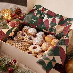 Feuilles de papier d'emballage alimentaire saisonnières personnalisées pour les fêtes de Noël, les boulangeries, les boîtes cadeaux et la restauration - Product Image 3
