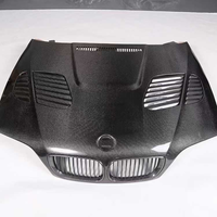 Capot moteur en fibre de carbone véritable brillant avec aération pour BMW Série 3 E46 M3 Coupé 1998-2006, kit de carrosserie avant de remplacement