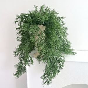 <b>Artificial</b> Hanging Green Plant Fishtail <b>Grass</b> Bundle 30cm-100cm Indoor Home Decoration Christmas Wedding Props - Product Image 2