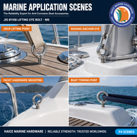 Œillet de levage en acier inoxydable 316 Marine JIS B1168 6 mm pour camions, camping-cars, navires, kayaks, bateaux pneumatiques, yachts et accessoires de quincaillerie nautique