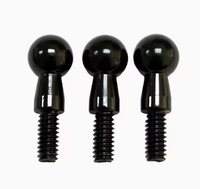Vis à tête sphérique à filetage externe M6 M8 en acier au carbone, finition oxyde noir, sur mesure, usinées CNC, classe 10.9 12.9, directement de l'usine