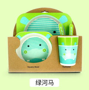 Plateau repas en <span class=keywords><strong>fibre</strong></span> de bambou, ml, en <span class=keywords><strong>fibre</strong></span> de bambou, antidérapant et Anti chute, vaisselle pour bébés - Product Image 4