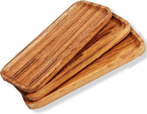 Plateau en bois thé de l'après-midi Dim sum collation sushi <span class=keywords><strong>assiette</strong></span> en forme de feuille <span class=keywords><strong>pizza</strong></span> steak repas <span class=keywords><strong>assiette</strong></span> en bois - Product Image 2