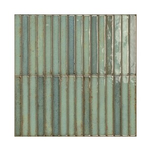 Piastrella Koto Emerald 35x35mm Pre-Tagliata Lucida con Bordi Irregolari - Product Image 5